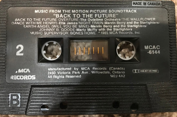 Various : Back To The Future (Music From The Motion Picture Soundtrack) (Cass, Album, Dol)