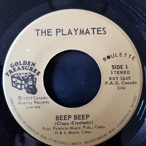 The Playmates : Beep Beep / What Is Love? (7", RE)