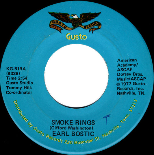 Earl Bostic : Smoke Rings / Deep Purple (7", Single)