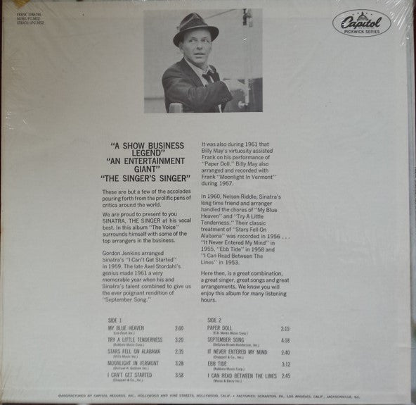 Frank Sinatra : Try A Little Tenderness (LP, Comp, Scr)