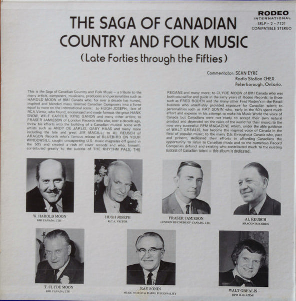Various : The Saga Of Canadian Country And Folk Music (Late Forties Through The Fifties) (2xLP, Comp)