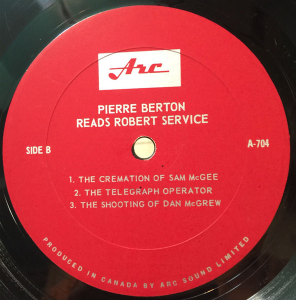 Pierre Berton : Pierre Berton Reads Robert Service (LP)