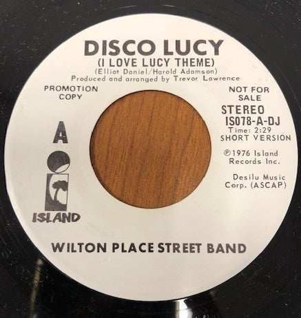 Wilton Place Street Band : Disco Lucy (I Love Lucy Theme) (7", Single, Promo)