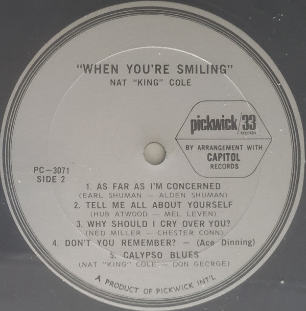 Nat King Cole : When You're Smiling (LP, Album, Mono)