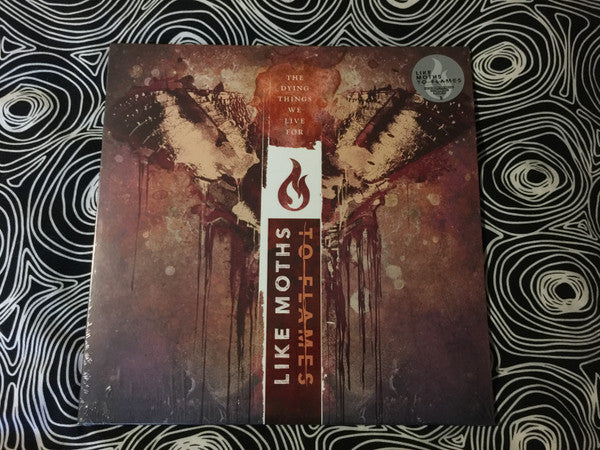 Like Moths To Flames : The Dying Things We Live For (LP, Album, Ltd, Gre + Minimax, Album)