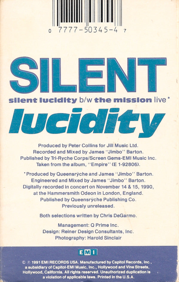 Queensrÿche : Silent Lucidity (Cass, Single, Dol)