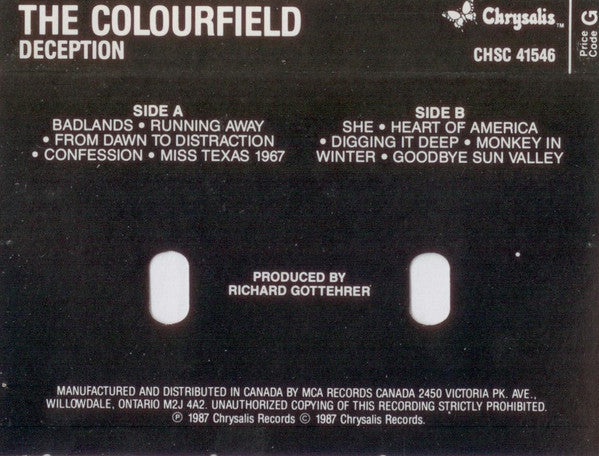 The Colourfield : Deception (Cass, Album, Dol)