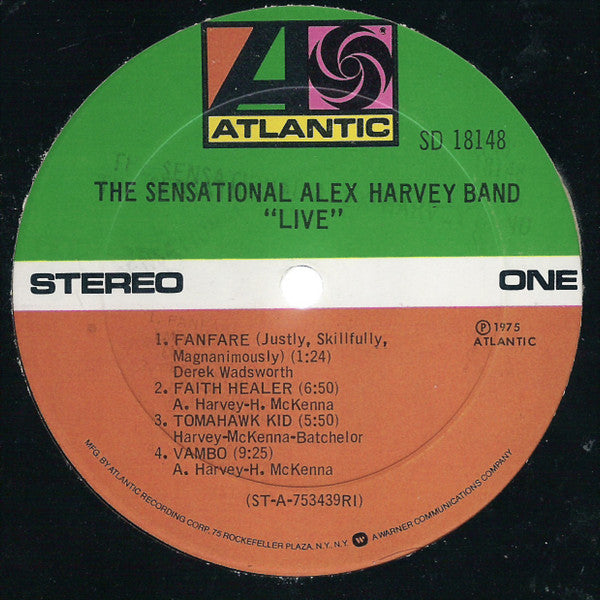 The Sensational Alex Harvey Band : Live (LP, Album, RI)