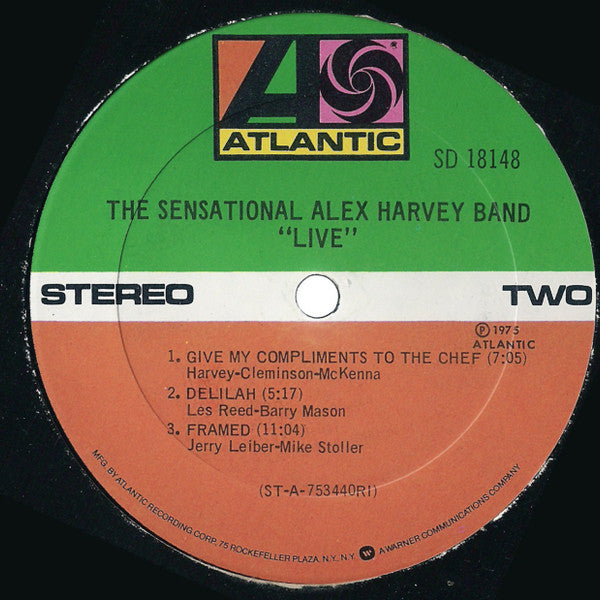 The Sensational Alex Harvey Band : Live (LP, Album, RI)