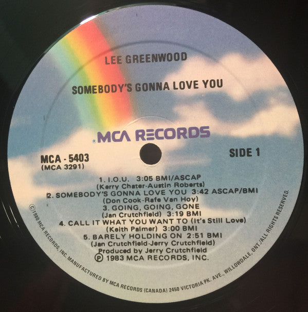 Lee Greenwood : Somebody's Gonna Love You (LP, Album)