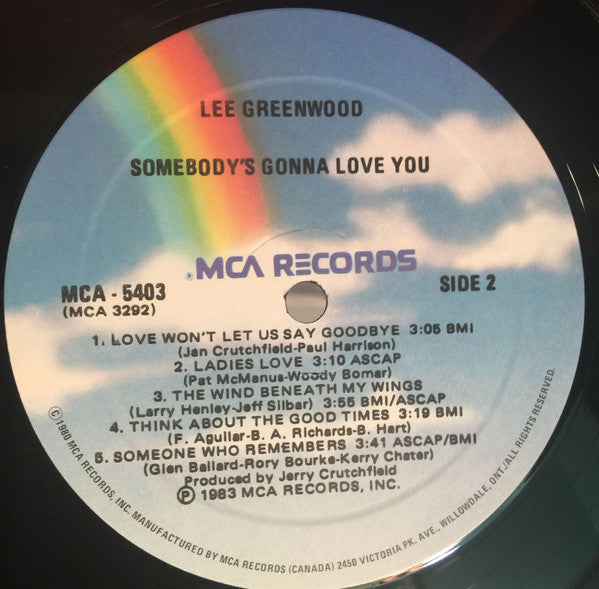 Lee Greenwood : Somebody's Gonna Love You (LP, Album)