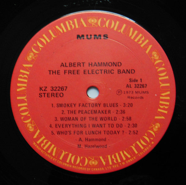 Albert Hammond : The Free Electric Band (LP, Album, Gat)