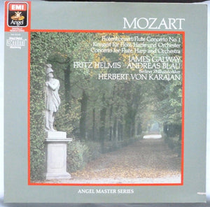 W. A. Mozart* - Karajan*, Berlin Philharmonic Orchestra*, Andreas Blau, James Galway, Fritz Helmis : Karajan Conducts Mozart Concertos (LP, Album, RE)