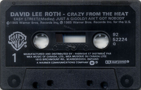 David Lee Roth : Crazy From The Heat (Cass, EP, Q, )