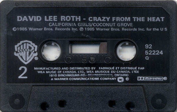 David Lee Roth : Crazy From The Heat (Cass, EP, Q, )