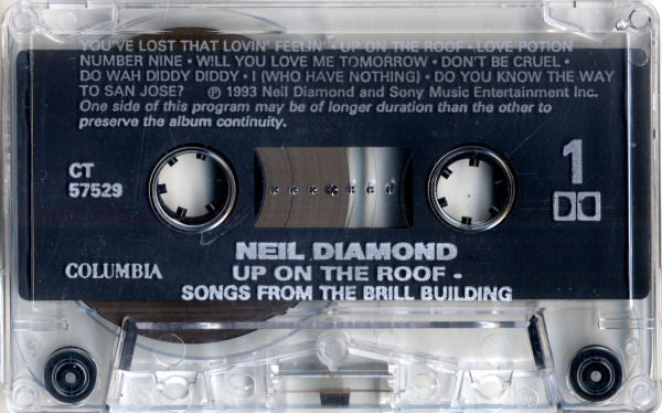 Neil Diamond : Up On The Roof: Songs From The Brill Building (Cass, Album, Dol)