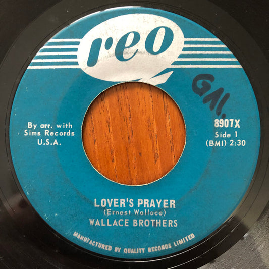 Wallace Brothers* : Lover's Prayer (7", Single)
