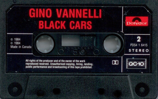 Gino Vannelli : Black Cars (Cass, Album, Dol)