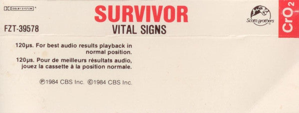 Survivor : Vital Signs (Cass, Album, Dol)