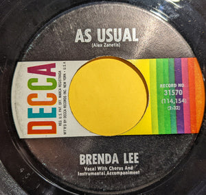 Brenda Lee : As Usual (7", Pin)