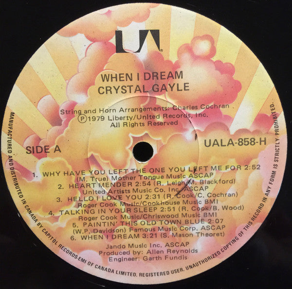 Crystal Gayle : When I Dream (LP, RE, Gat)