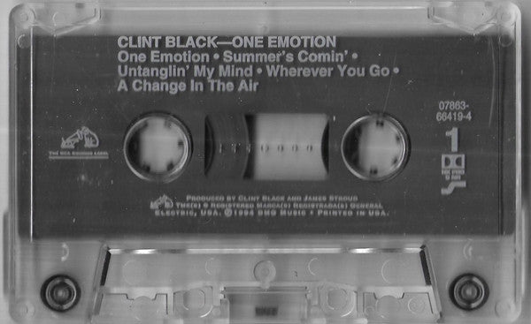 Clint Black : One Emotion (Cass, Album, Dol)