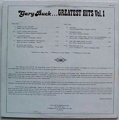 Gary Buck (2) : Greatest Hits Vol.1 (LP, Comp)