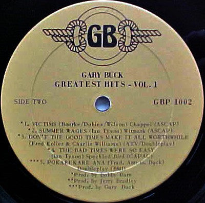 Gary Buck (2) : Greatest Hits Vol.1 (LP, Comp)