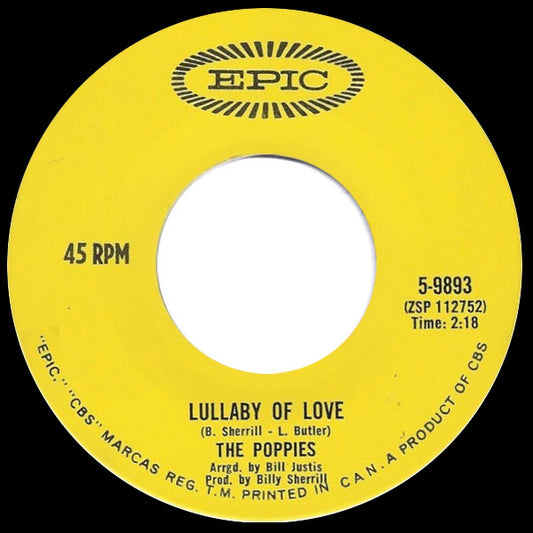 The Poppies (3) : Lullaby Of Love (7", Single)