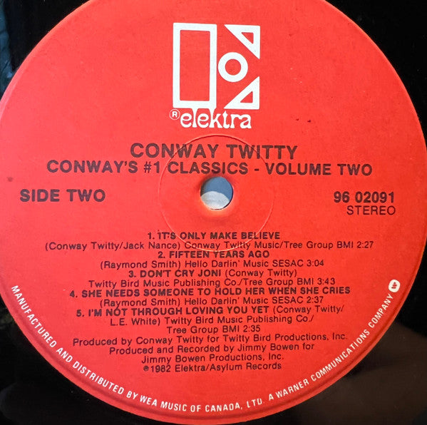 Conway Twitty : Conway's #1 Classics Volume Two (LP, Comp)