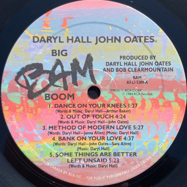 Daryl Hall & John Oates : Big Bam Boom (LP, Album)