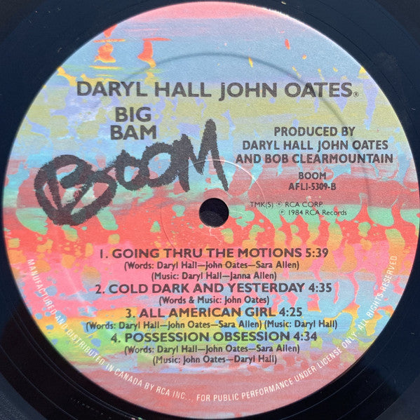 Daryl Hall & John Oates : Big Bam Boom (LP, Album)