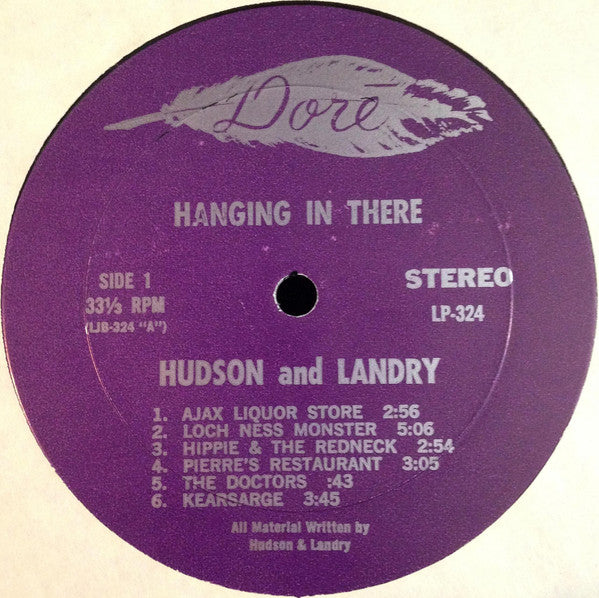 Hudson And Landry* : Hanging In There (LP, Album, Pur)