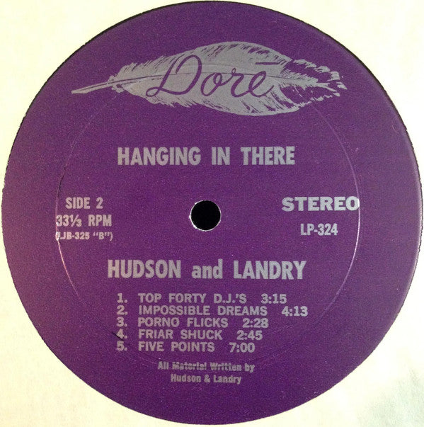 Hudson And Landry* : Hanging In There (LP, Album, Pur)