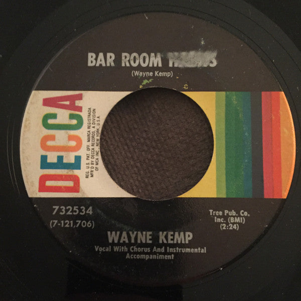 Wayne Kemp : Bar Room Habits / Here We Go Again (7")