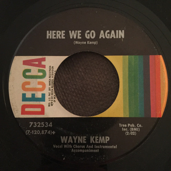 Wayne Kemp : Bar Room Habits / Here We Go Again (7")