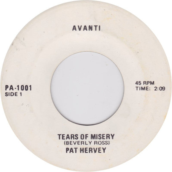 Pat Hervey : Tears Of Misery / Walking In Bonnie's Footsteps (7", Single, RE, Blu)