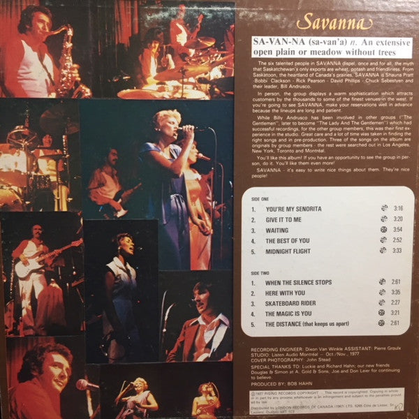 Savanna (10) : Outstanding In Their Field (LP, Album)