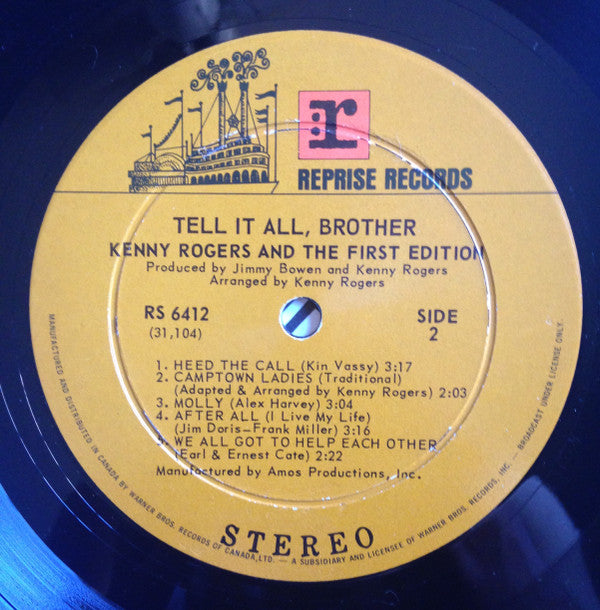 Kenny Rogers And The First Edition* : Tell It All, Brother (LP, Album)