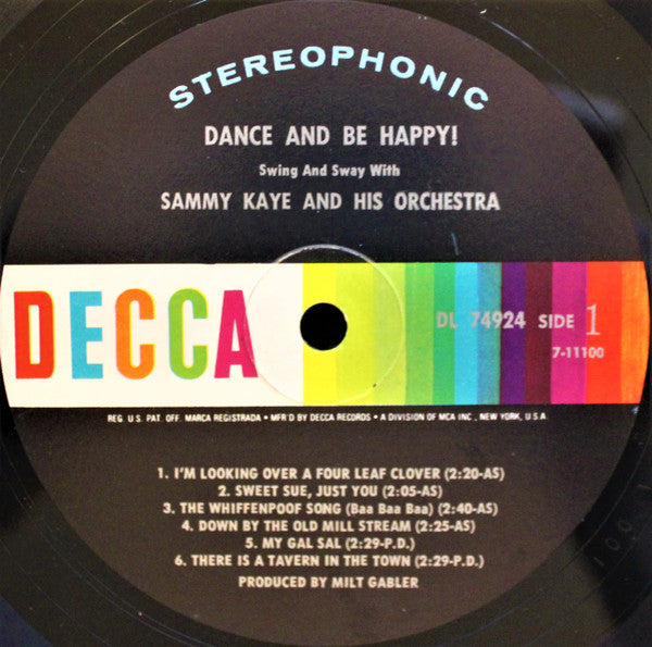 Sammy Kaye And His Orchestra : Dance And Be Happy (LP, Album)