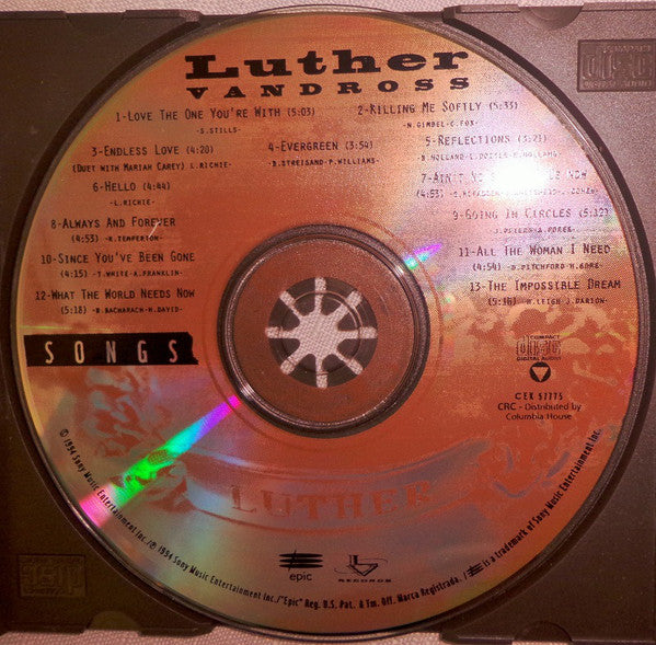 Luther Vandross : Songs (CD, Album, Club)