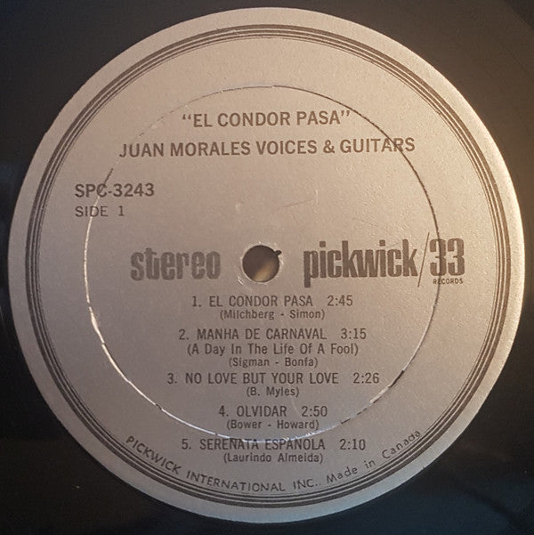 The Juan Morales Voices & Guitars : El Condor Pasa (LP)