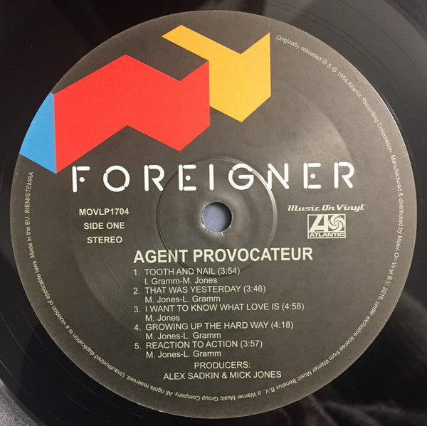 Foreigner : Agent Provocateur (LP, Album, RE, RM, 180)