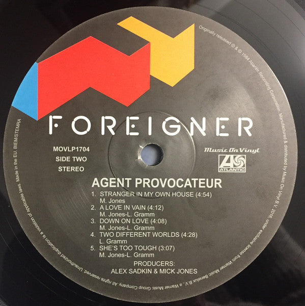 Foreigner : Agent Provocateur (LP, Album, RE, RM, 180)