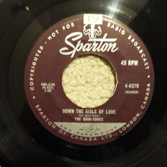 The Quin-Tones : Down The Aisle Of Love (7", Single)