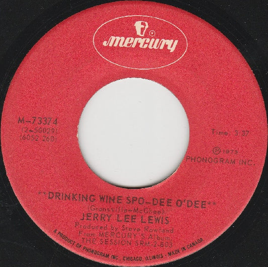 Jerry Lee Lewis : Drinking Wine Spo-Dee O'Dee / Rock & Roll Medley (7", Single)