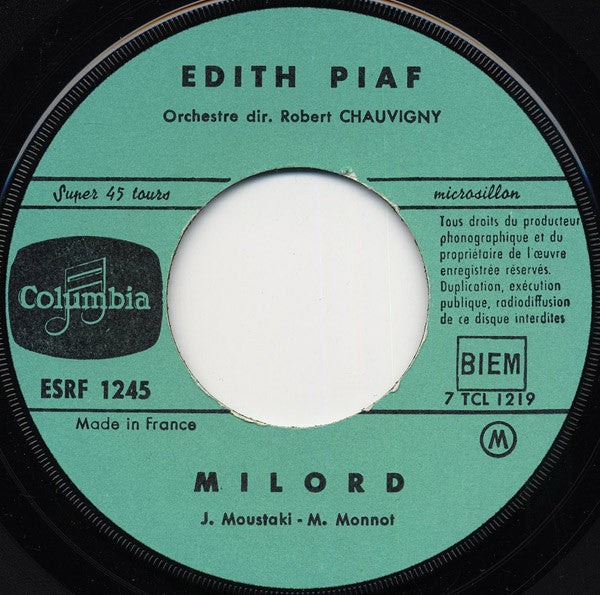 Edith Piaf : Milord (7", EP)