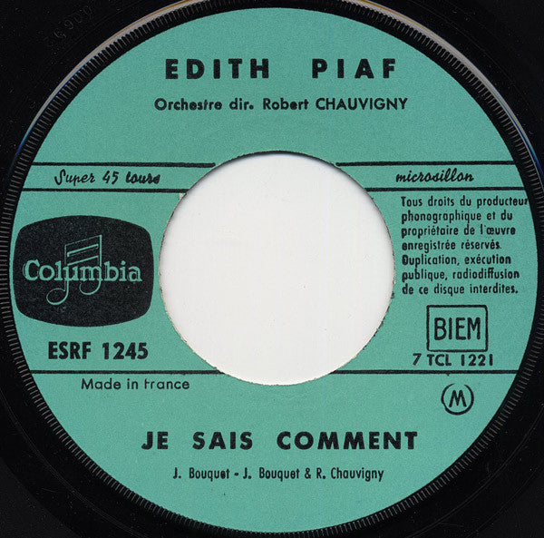 Edith Piaf : Milord (7", EP)