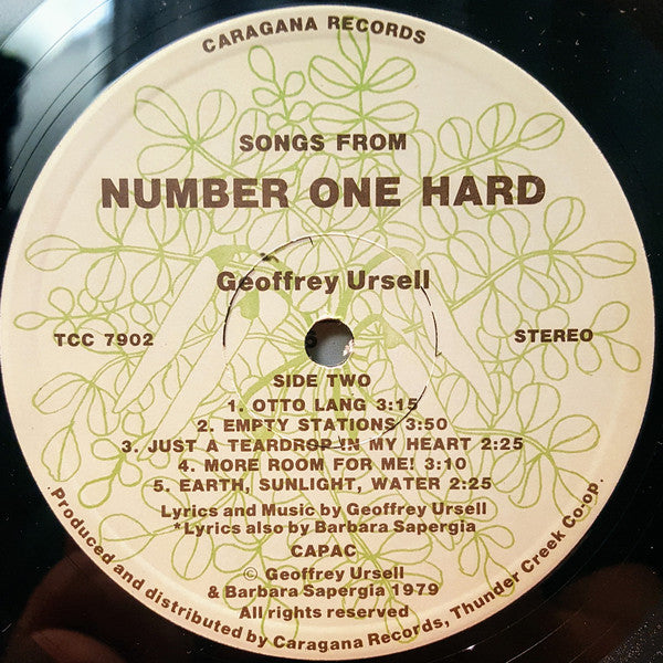 Geoffrey Ursell : Number One Hard (LP, Album)