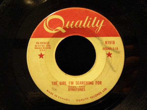 The Dynatones (4) : Steel Guitar Rag / The Girl I'm Searching For (7", Single)